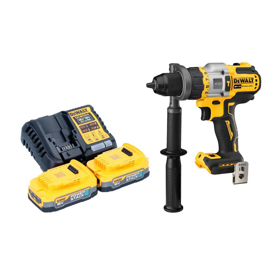 DeWalt DCD 999 Akku Schlagbohrschrauber 18 V 95 Nm Brushless 2x Powerstack Akku 1,7 Ah Ladegerät