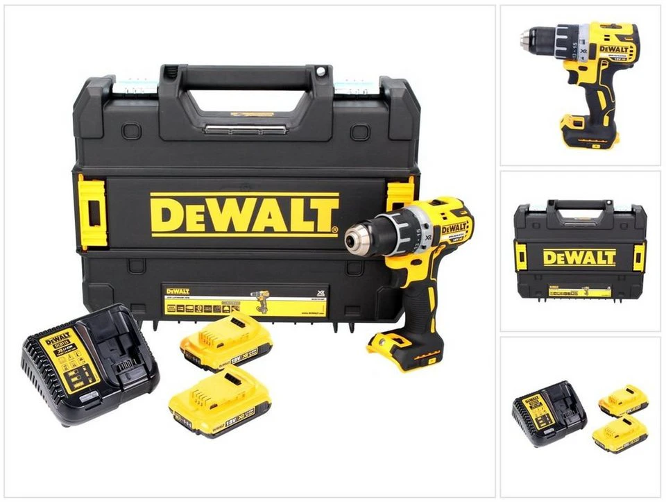DeWalt DCD 791 D2 Akku-Bohrschrauber 18 V 70 Nm Brushless 2x Akku 2,0 Ah