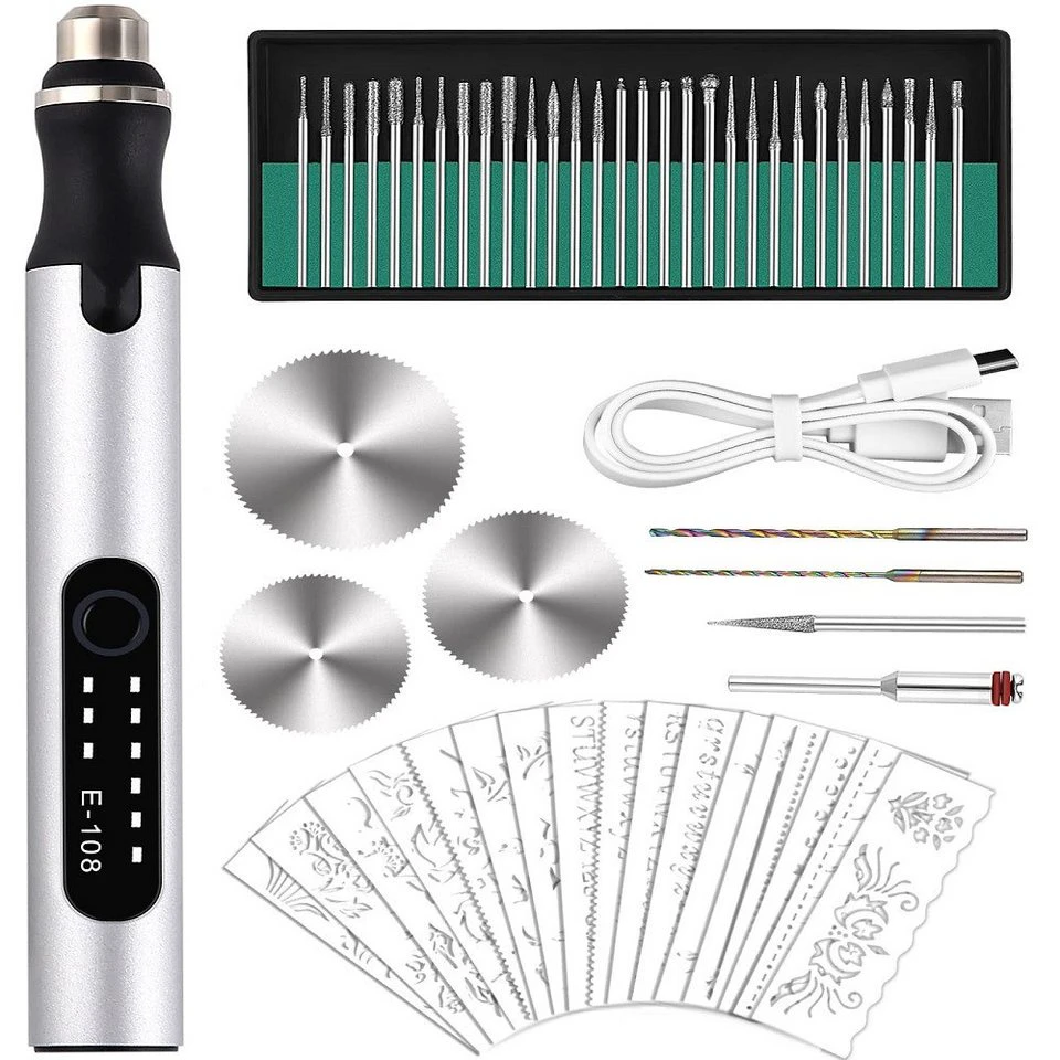 SinLaw Graviergerät DIY Elektro-Gravierstift kabellos USB-Aufladung 1-St. Schutz vor Stromausfall