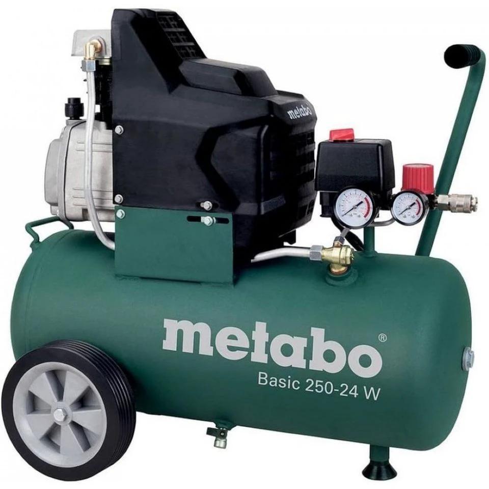 metabo Basic 250-24 W Druckluft-Kompressor grün 1500 W max. 8 bar 24 l