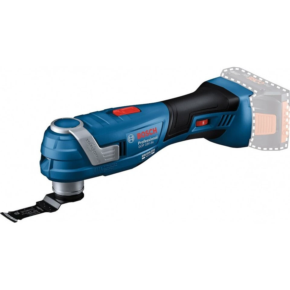 BOSCH Akku-Multi-Cutter GOP 18V-34 Solo Professional werkzeugloser Zubehörwechsel LED AMPShare