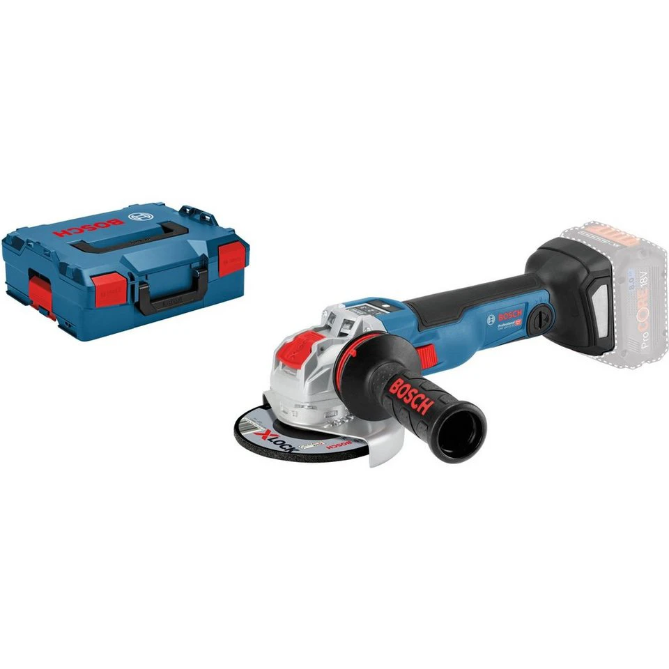 Bosch Professional Akku-Winkelschleifer GWX 18V-10 SC X-LOCK ohne Akku Ladegerät L-BOXX