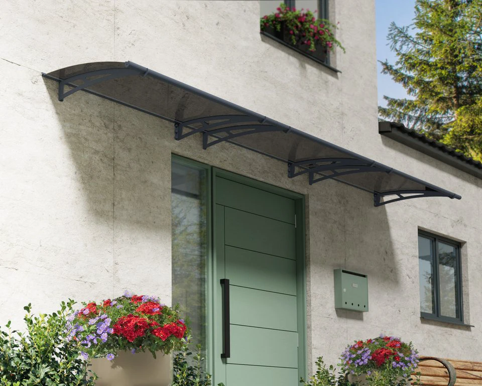 Palram - Canopia Aquila Alu Vordach 453 x 91 cm Solargrau Aluminium