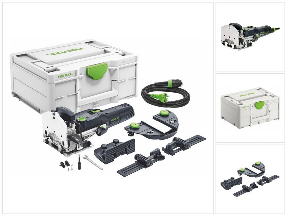 FESTOOL DF 500 Q-Set Dübelfräse 420 Watt 4-10 mm 576420 mit Leistenanschlag