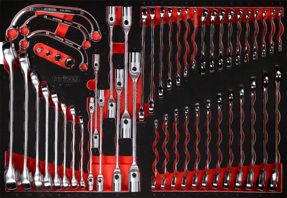 Brilliant Tools Maulschlüssel Schraubenschlüssel-Satz 51-tlg Schaumstoffeinlage 811.0051