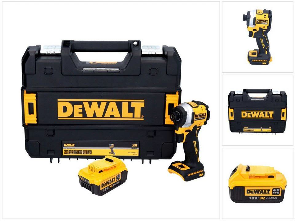 DeWalt DCF 850 Akku Schlagschrauber 18 V 205 Nm 1/4" Brushless 4 Ah TSTAK