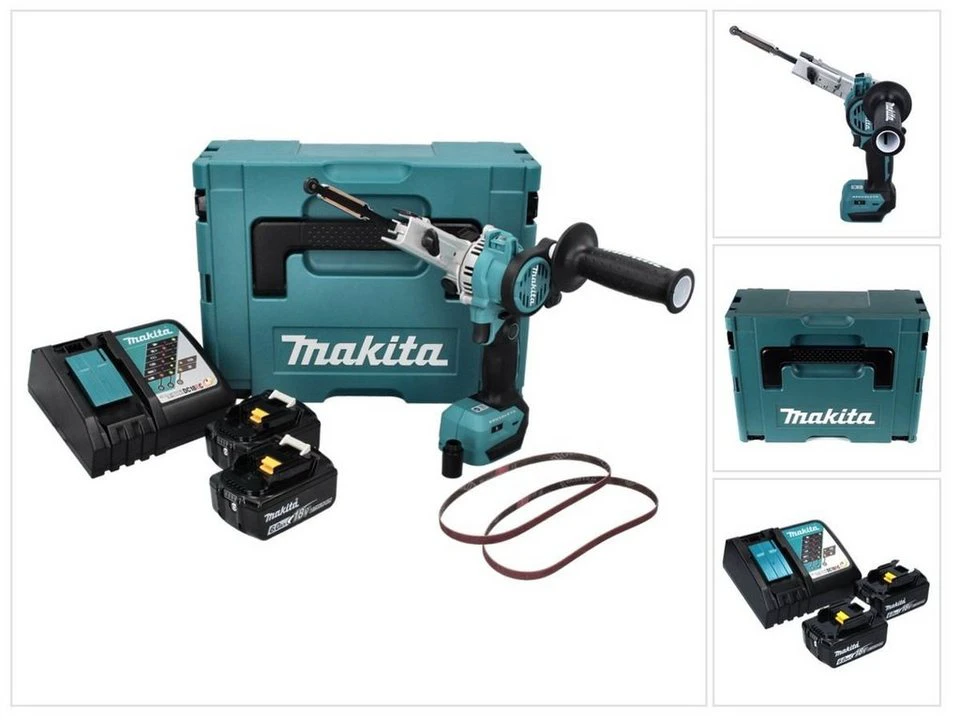 Makita DBS 180 RGJ Akku-Bandfeile 18 V 9 x 533 mm Brushless 2x Akku 6,0 Ah