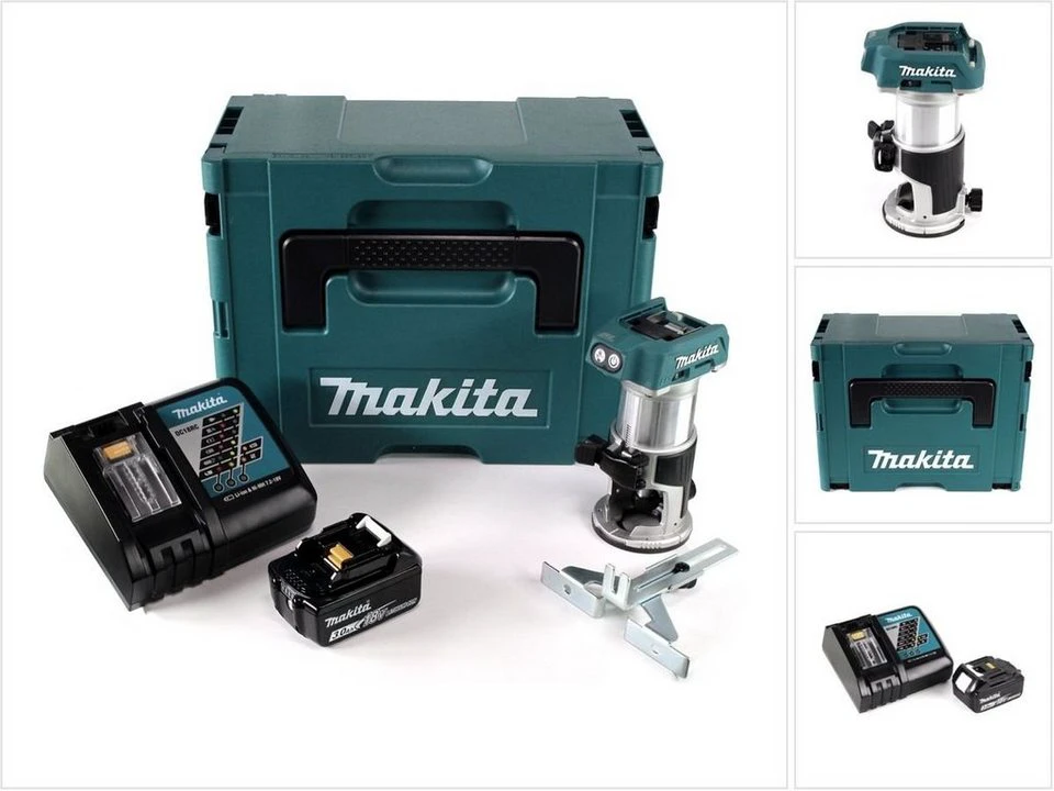 Makita DRT 50 Akku-Multifunktionsfräse brushless 18V mit 3,0 Ah Akku und Schnellladegerät
