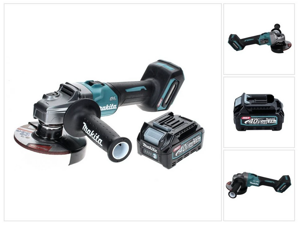 Makita GA005 Akku Winkelschleifer 40 V XGT 125 mm Brushless mit 2,5 Ah Akku