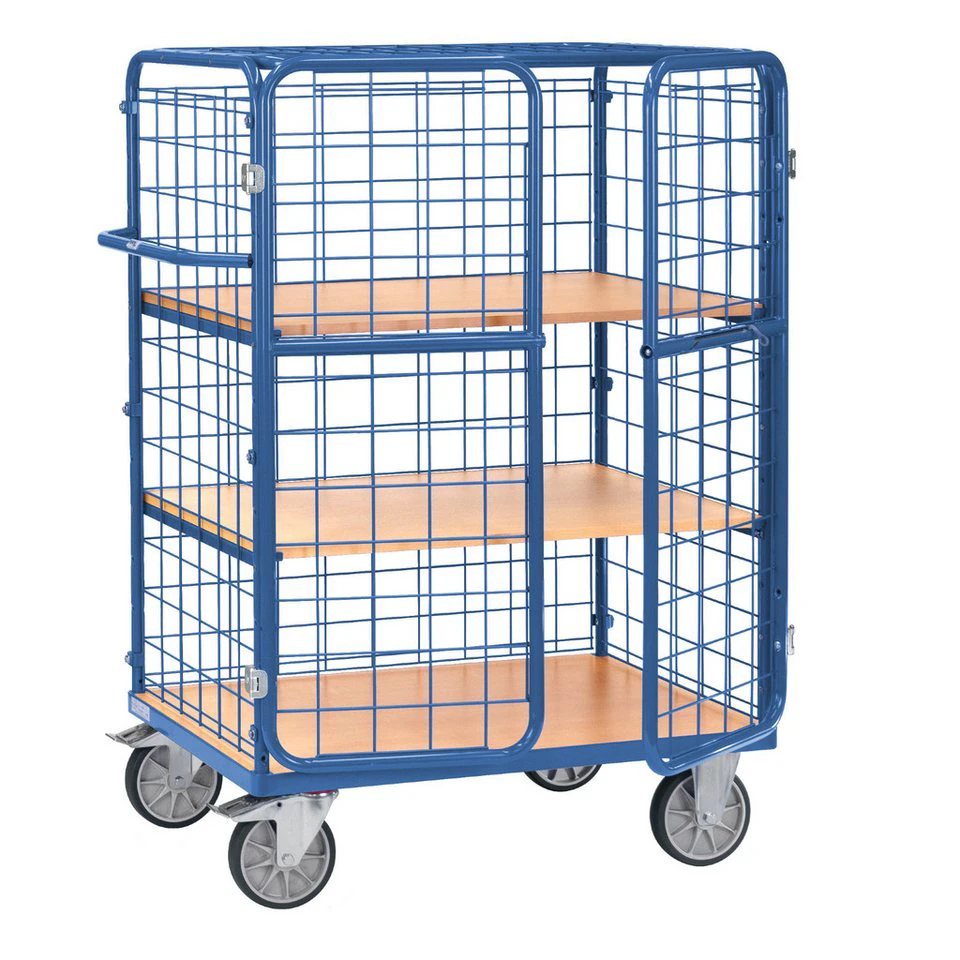 FETRA Transportwagen Etagenwagen 8482-3DE 600 kg blau/buche