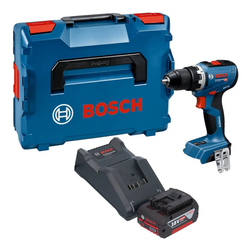 Bosch GSR 18V-65 Professional Akku-Bohrschrauber 18 V 4,0 Ah Akku Ladegerät L-Boxx