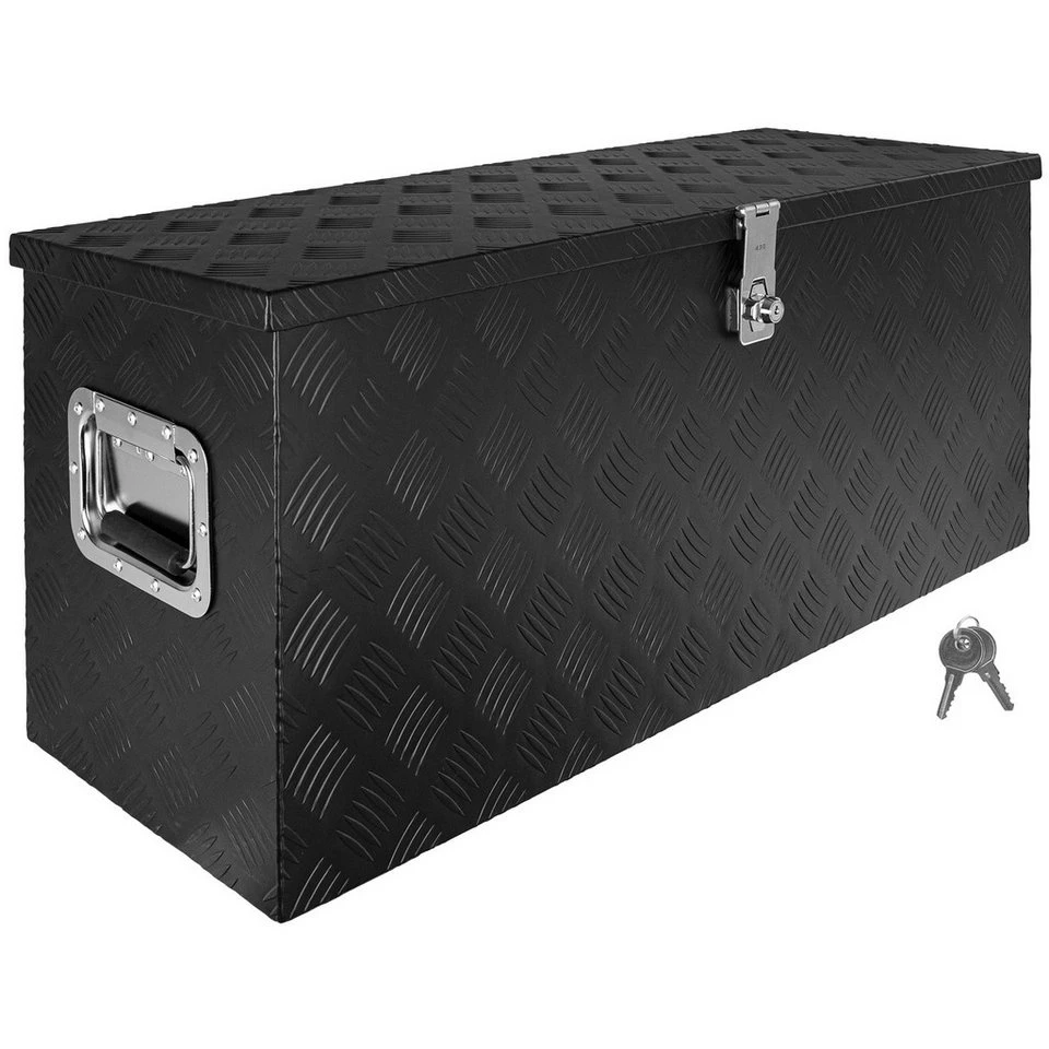 Trucky Anhänger-Deichselbox D120 Aluminium Schwarz