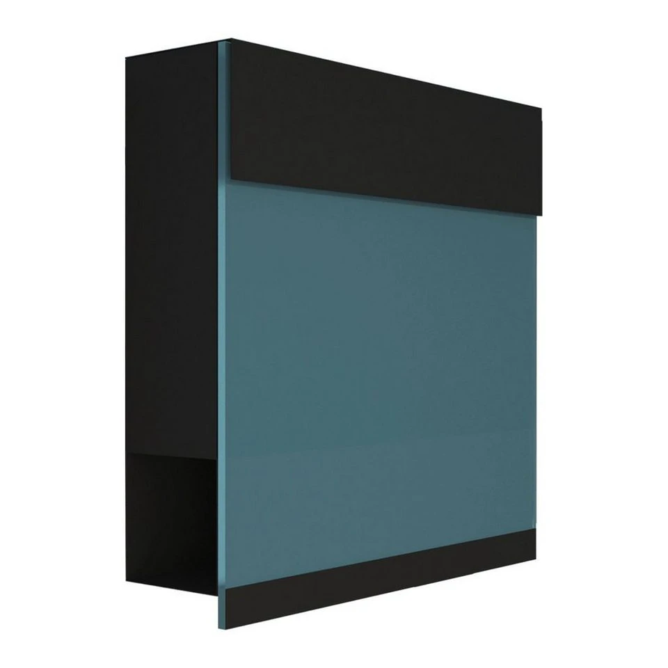 Bravios Briefkasten Manhattan Special Schwarz mit Zeitungsfach