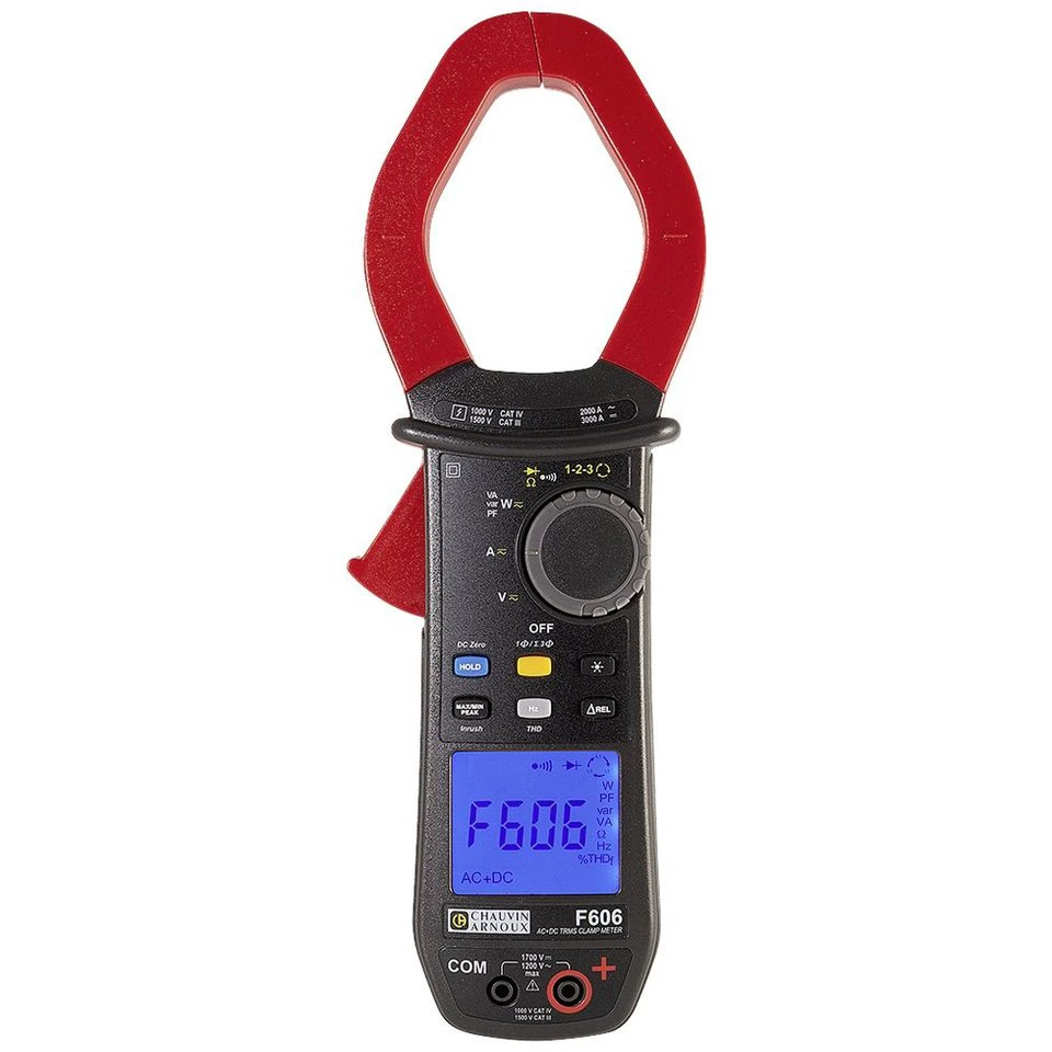 Chauvin Arnoux F606 Vielfachmesszange TRMS AC+DC 2000 A digital IP54