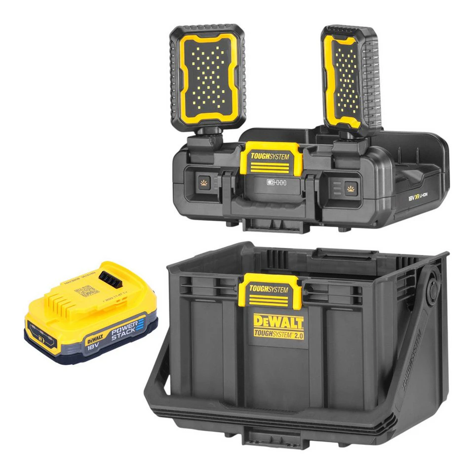 DeWalt Baustrahler DWST08061-1 ToughSystem 2.0 Werkzeugbox Powerstack Akku 1,7 Ah