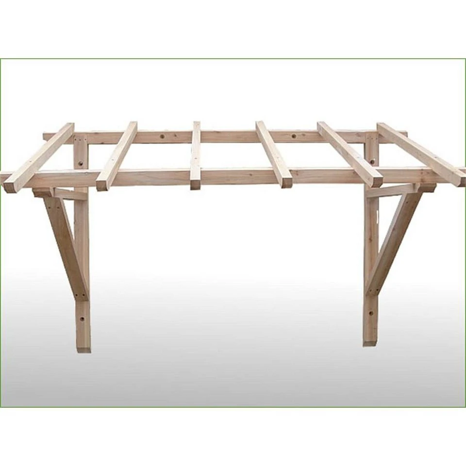 Melko Pultvordach Haustürvordach aus Holz 205 cm unbehandelt