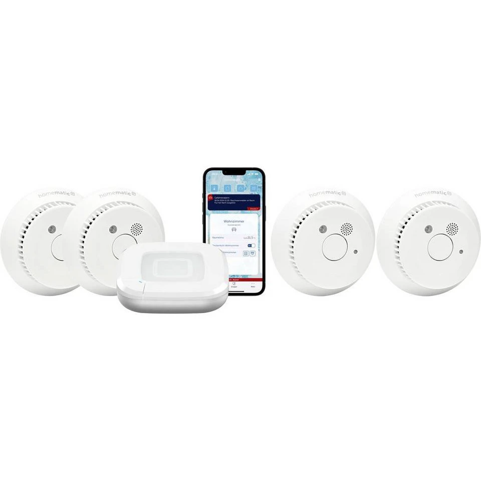 Homematic IP Starter Set Rauchwarnmelder HmIP-SK27 für 2 Räume