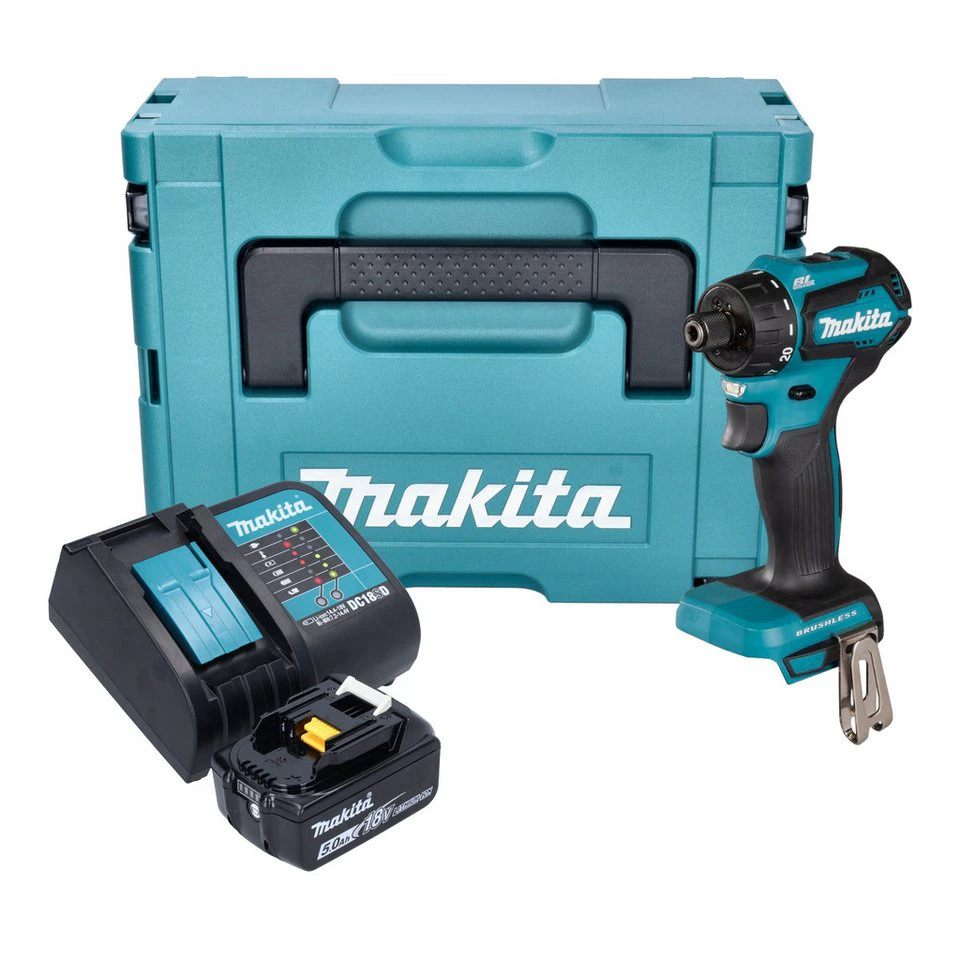 Makita Akku-Bohrschrauber DDF 083 18 V 40 Nm 1/4 Zoll 5,0 Ah Makpac