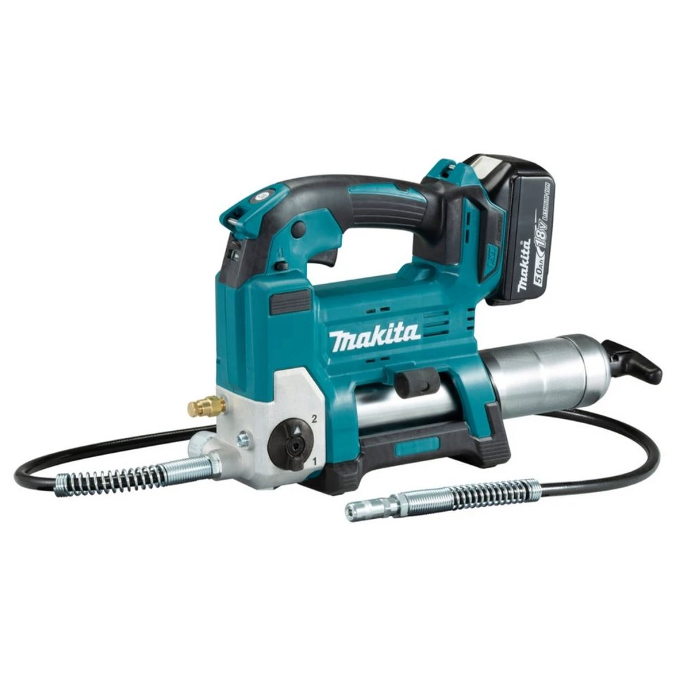 Makita DGP180RT Akku-Fettpresse 18 V 690 bar 1,2 m Schlauch mit Akku Ladegerät