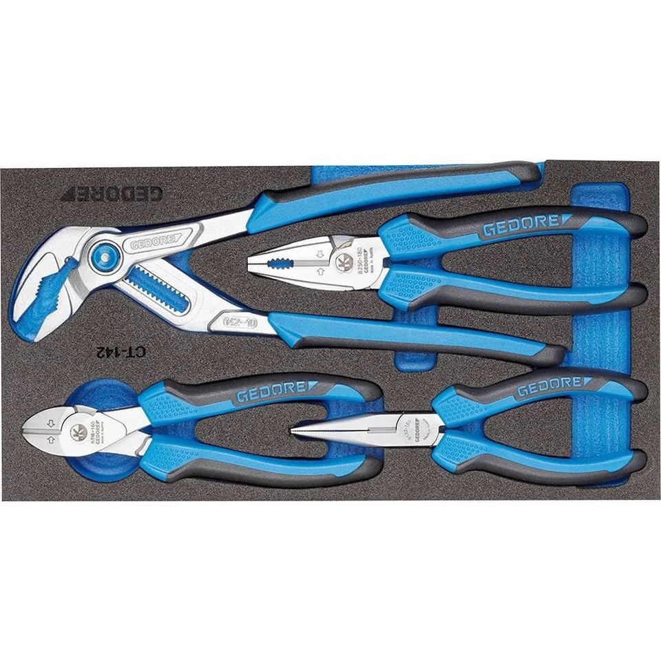 Gedore Zangenset 2309025 4-teilig im Check-Tool-Modul