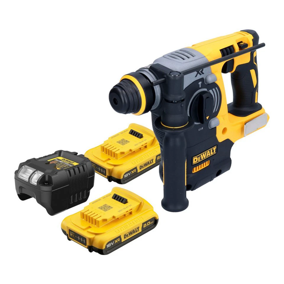 DeWalt Akku-Bohrhammer DCH 273 Kombihammer 18 V 2,1 J SDS Plus 2x Akku 2 Ah Ladegerät