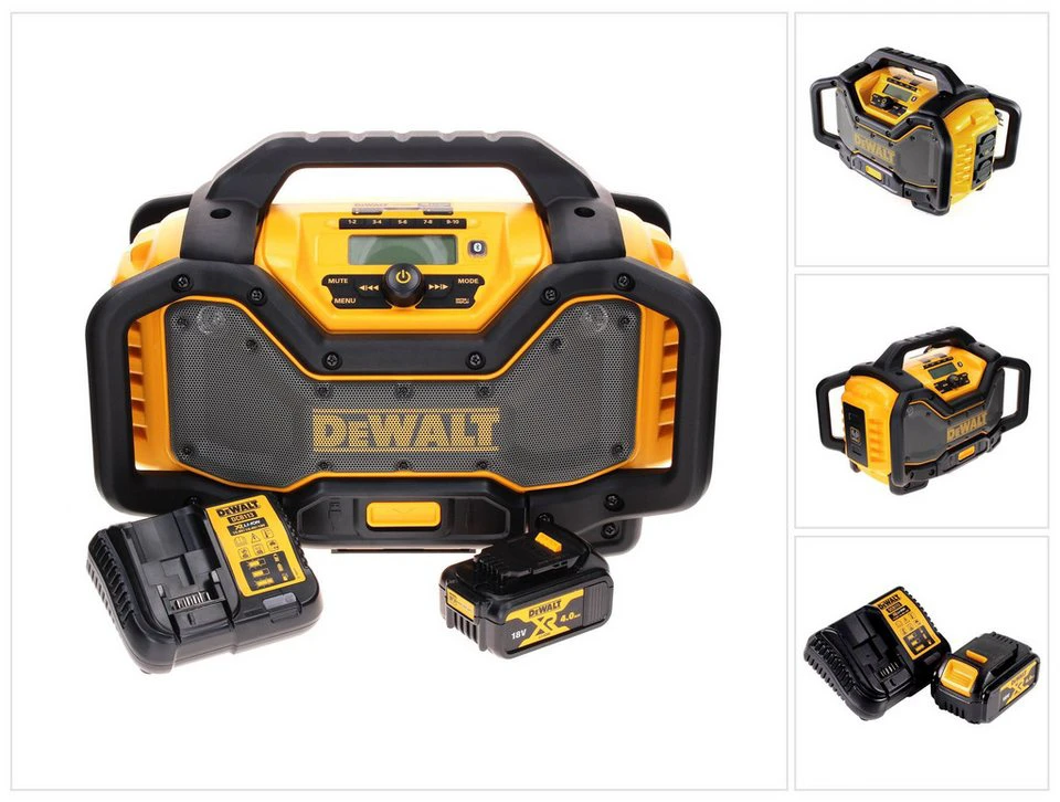 DeWalt DCR 027 M1 Akku-Radio DAB+ 10,8-18,0 V mit 4,0 Ah Akku und Ladegerät Baustellenradio