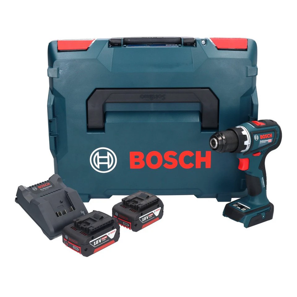 Bosch Professional GSR 18V-90 C Akku Bohrschrauber 18 V 64 Nm Brushless 2x 5,0 Ah Ladegerät