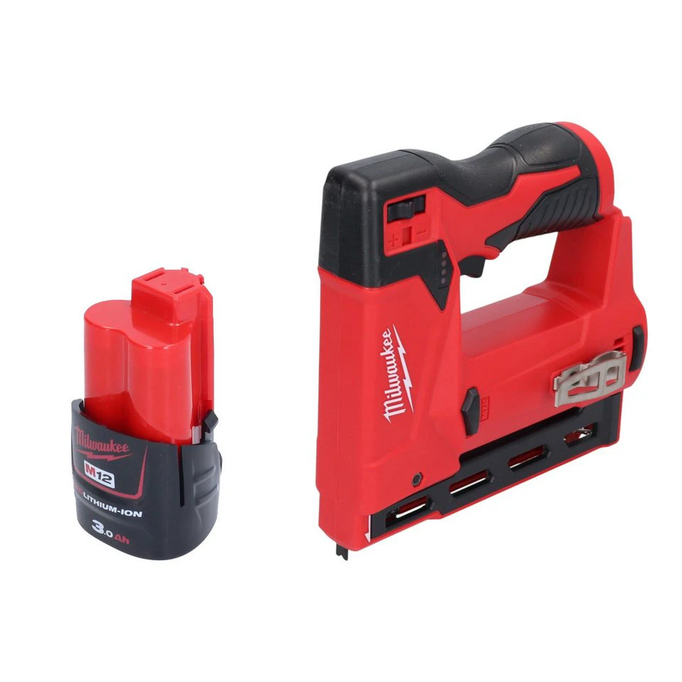 Milwaukee Nagler M12 BST-301 12 V 6 - 14 mm mit Akku 3,0 Ah ohne Ladegerät