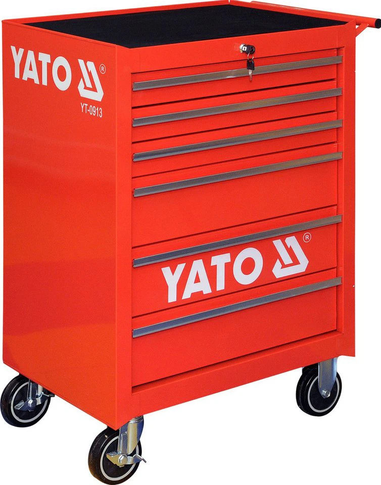 Yato Werkstattwagen 995x680x458mm 6 Schubladen Stahlblech Gummiräder