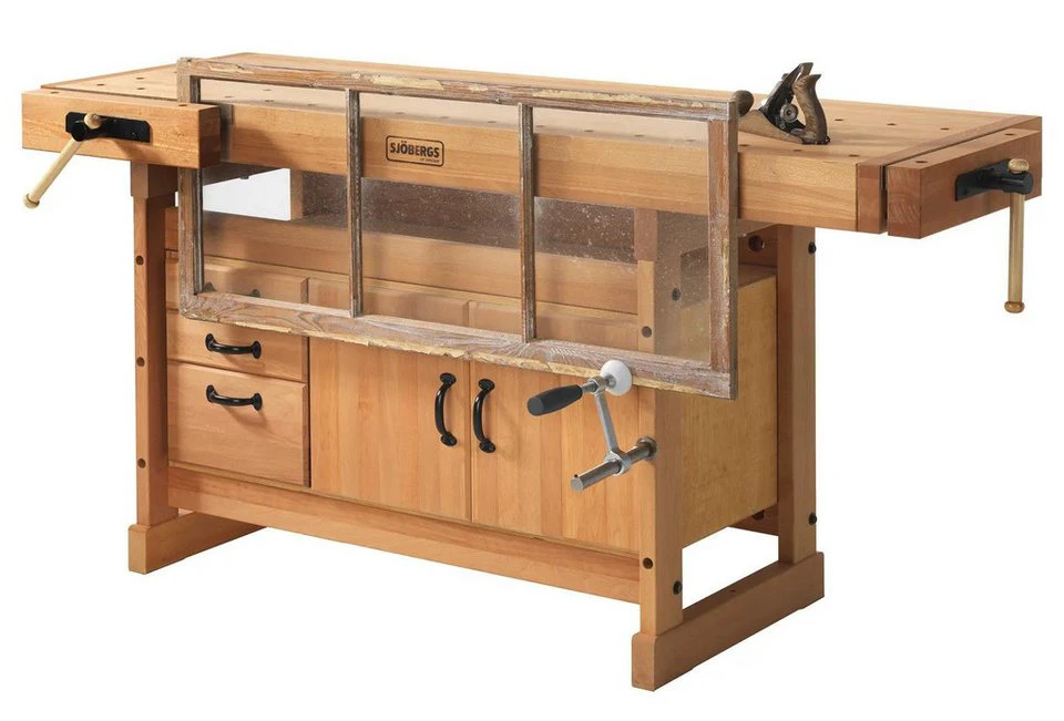 Sjöbergs Hobelbank Scandi 1825 mit Unterschrank SM07 aus Buche