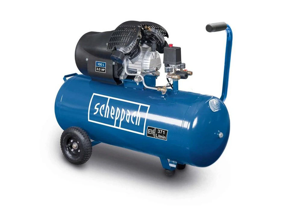 Scheppach Kompressor HC120DC 2200 W 10 bar 100 l Fahrvorrichtung Schnellanschlusskupplungen