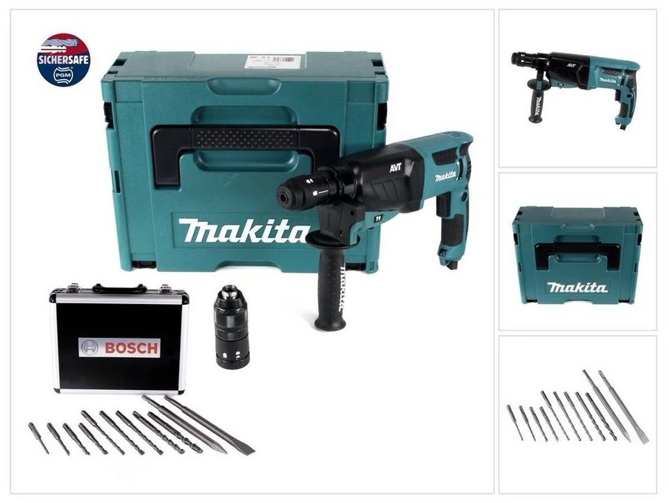Makita Kombihammer HR 2631 FTJ 800 W SDS-PLUS Schnellspannbohrfutter