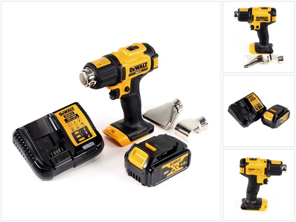 DeWalt Heißluftgebläse DCE 530 M1 Akku 18V 530°C 4,0Ah Ladegerät