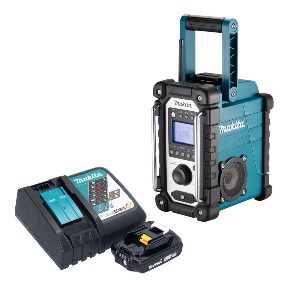 Makita DMR 116 Baustellenradio 14,4 - 18 V AM FM AUX 1x Akku 2,0 Ah Ladegerät