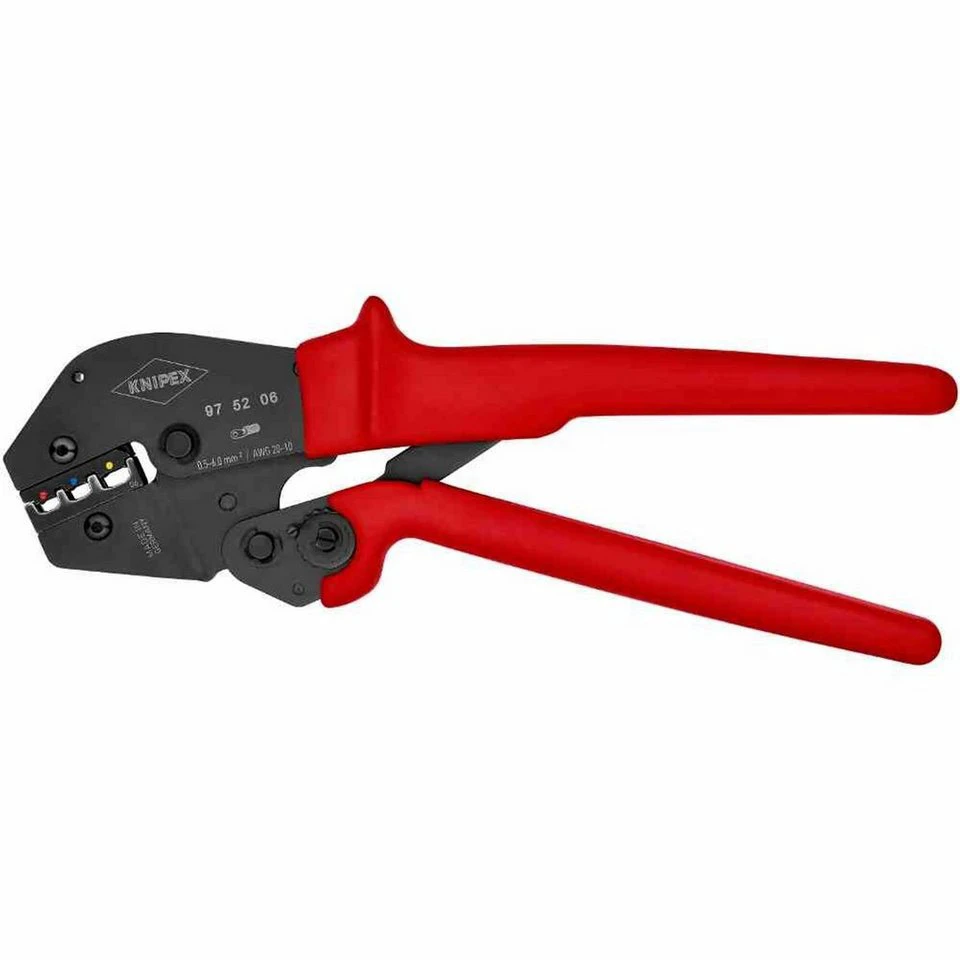 Knipex Crimpzange Kerbzange mechanisch für Kabelschuhe Verbinder 0,5-6 mm² AWG10-20