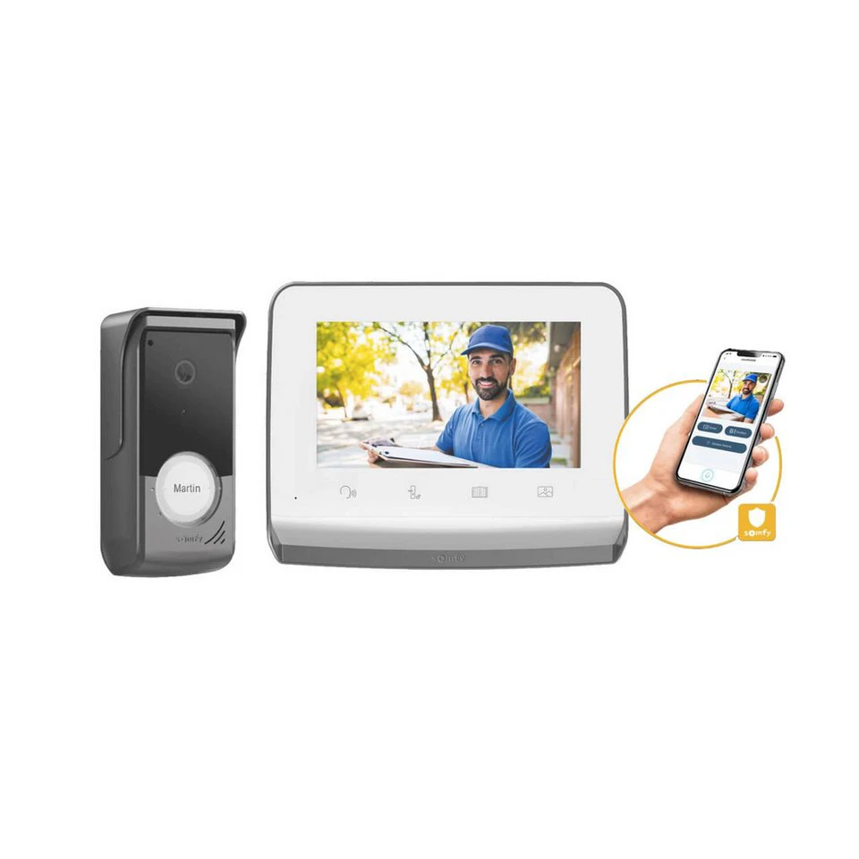 Somfy V350 Connect RTS Video-Türsprechanlage 1871229 WiFi 433.42 MHz 5 Kanäle