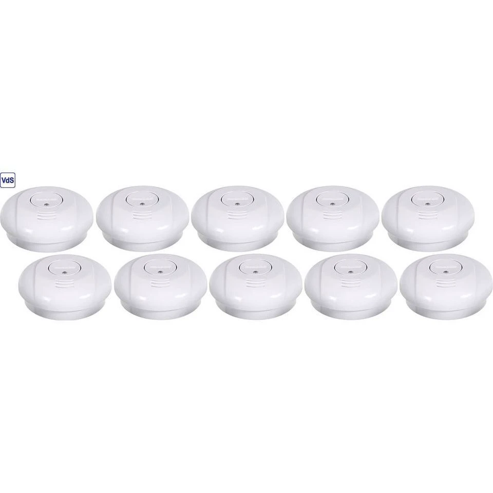 CORDES Rauchwarnmelder CC-5/evo10 10er Set mit 10 Jahres-Batterie