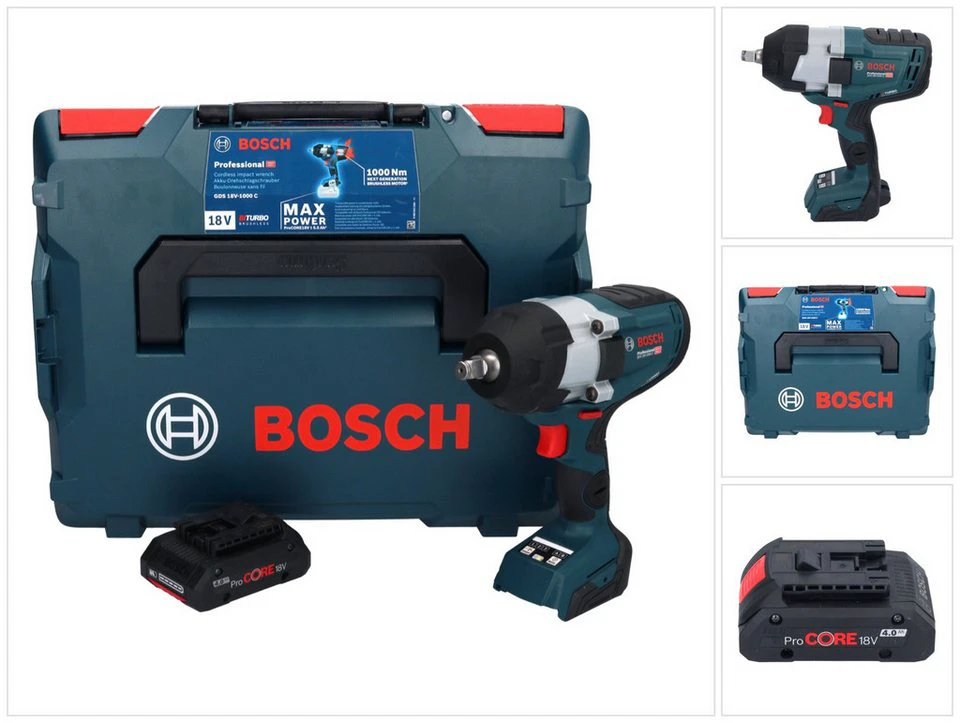Bosch Professional GDS 18V-1000 C Akku-Drehschlagschrauber 18 V 1000 Nm BIT