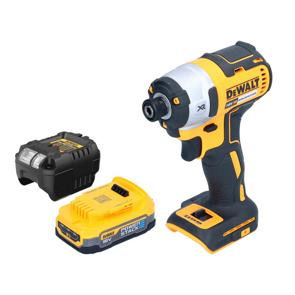 DeWalt Akku-Schlagschrauber DCF 887 E1 18 V 205 Nm 1/4" Powerstack Akku 1,7 Ah Ladegerät