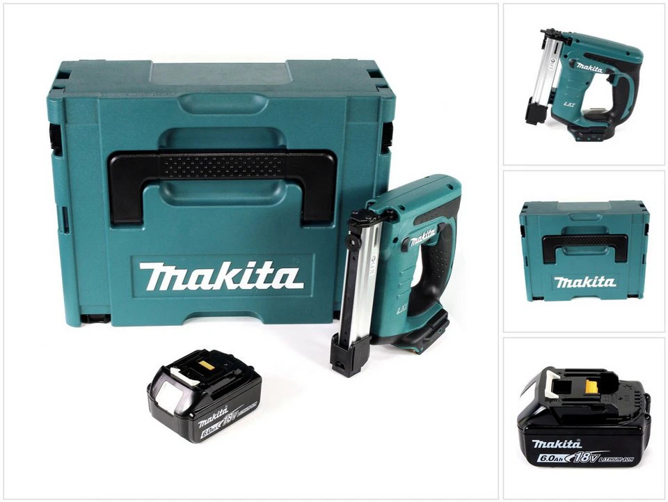 Makita DST 221 Akku Tacker 18 V Li-Ion Makpac BL1860 B 6,0 Ah