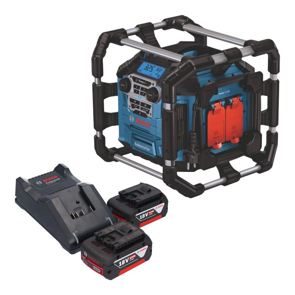 Bosch GPB 18V-5 C Professional Baustellenradio Bluetooth 2x Akku 5,0 Ah Ladegerät