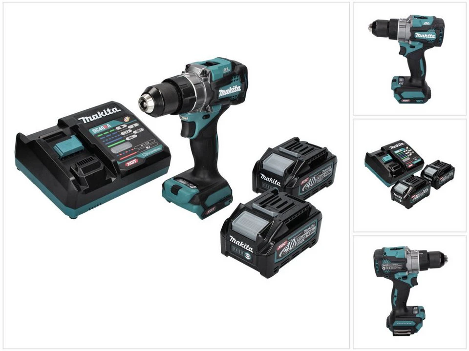 Makita DF001G Akku-Bohrschrauber 40 V max. XGT 140 Nm Brushless mit 2 Akkus
