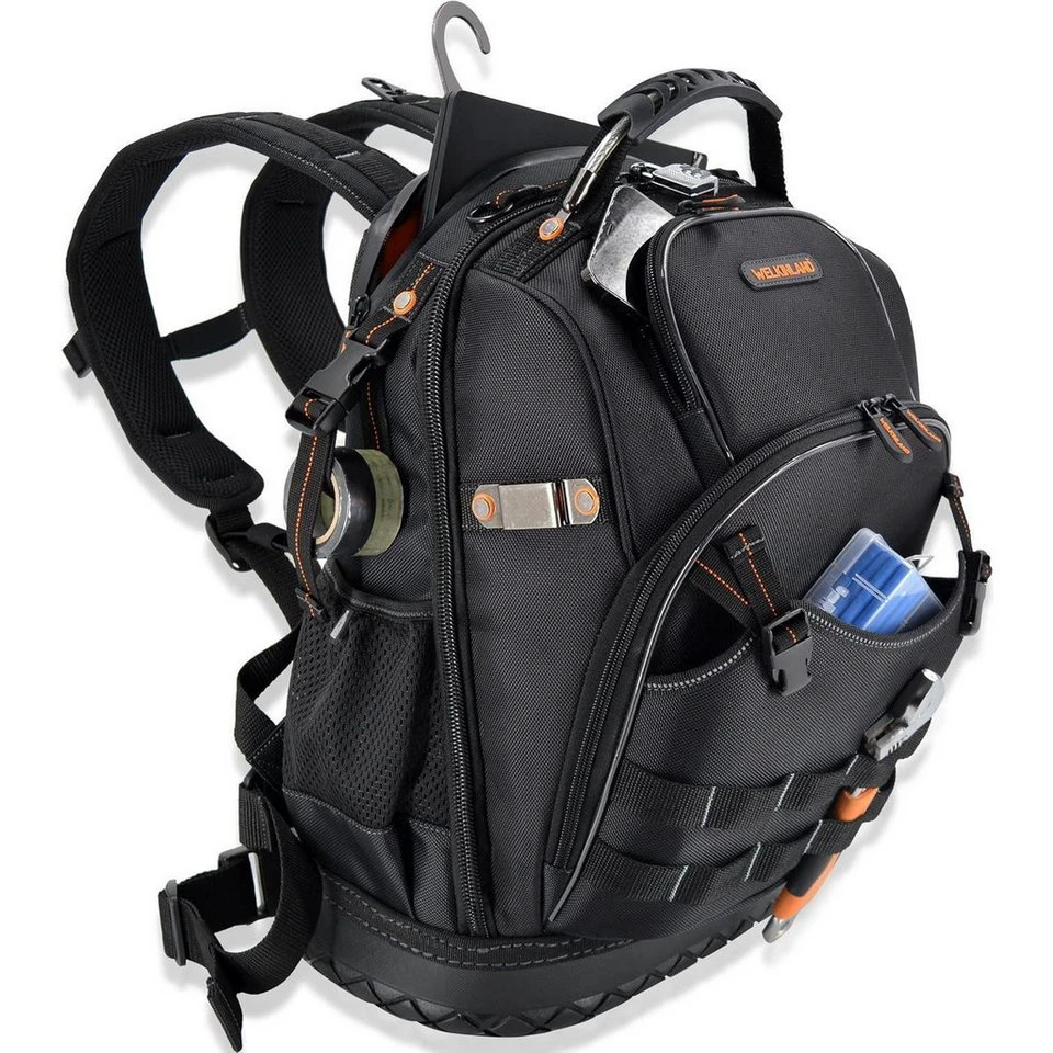 LuxusKollektion Werkzeugrucksack 77 Taschen für Elektriker herausnehmbarer Organizer