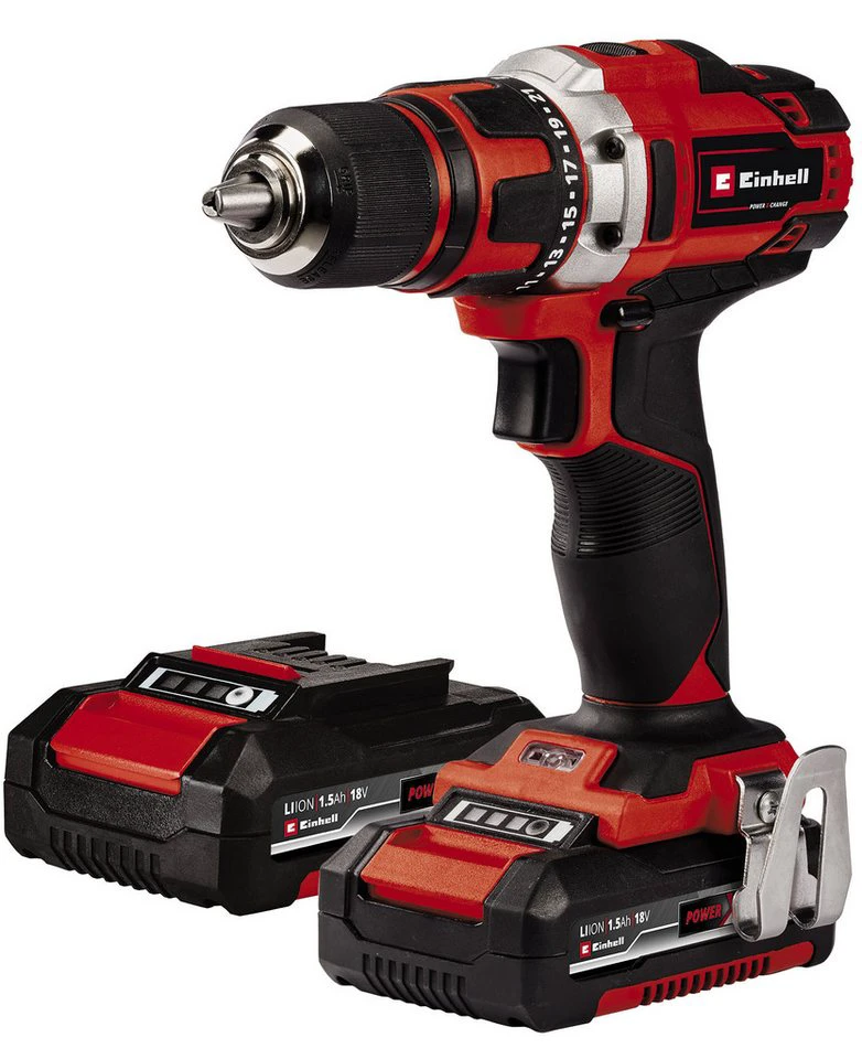 Einhell Akku-Bohrschrauber TE-CD 18/40-1 Li 2x 1,5 Ah PXC-Akkus Ladegerät Koffer