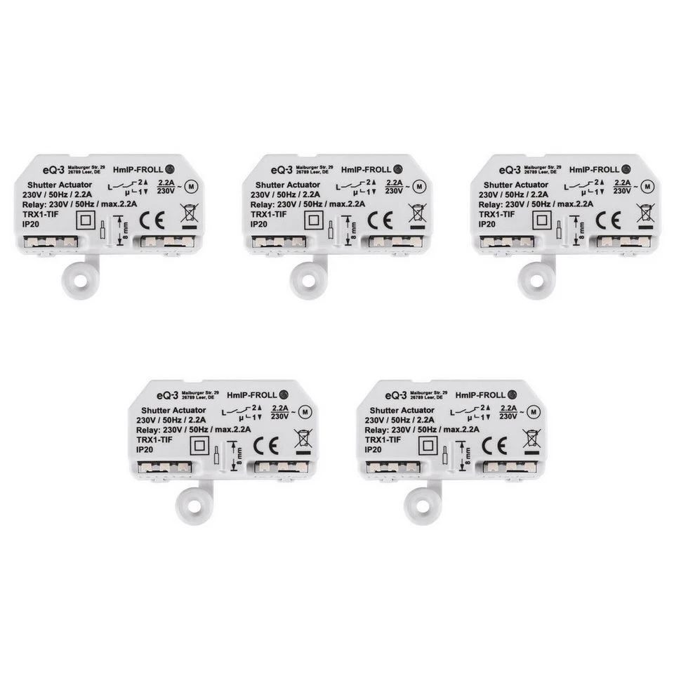 Homematic IP Rollladenaktor 5x Unterputz Smart-Home-Zubehör