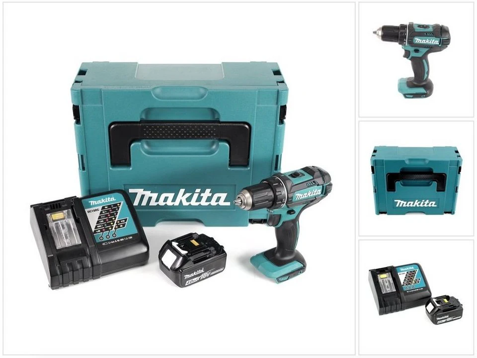 Makita Akku-Bohrschrauber DDF 482 RM1J 18 V 62 Nm Makpac 4,0 Ah Akku