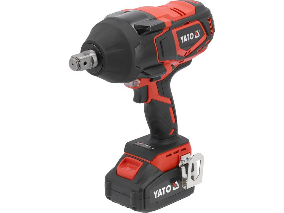Yato Akku-Schlagschrauber 18V 2000 Nm 3/4 Zoll Adapter 1/2 Zoll 1x Akku 4Ah Ladegerät