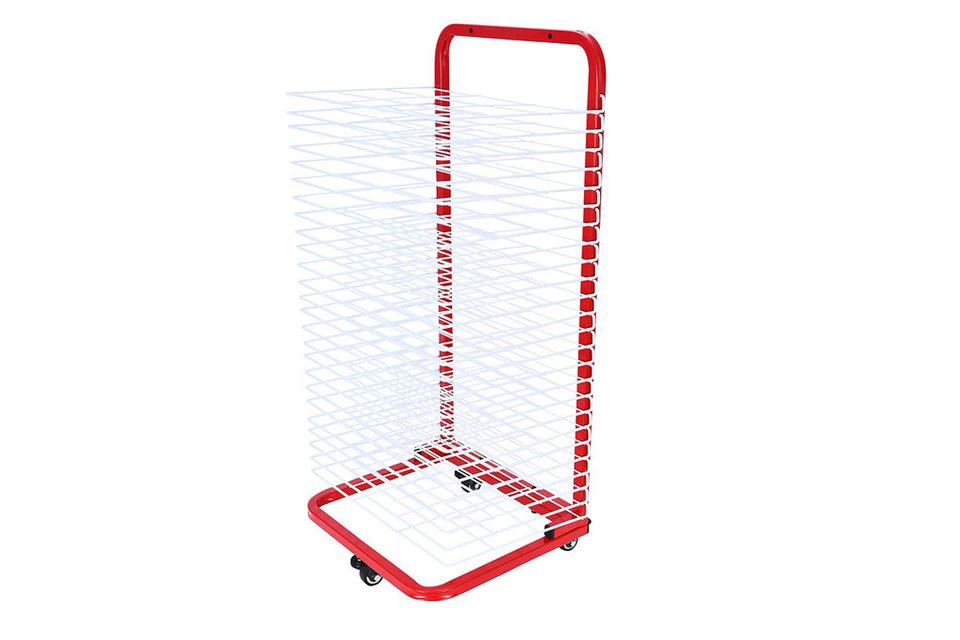 AVANTGARDE Dry Rack Profi Trockenwagen 25 Ablagefächer mit Rollen zur Wandmontage
