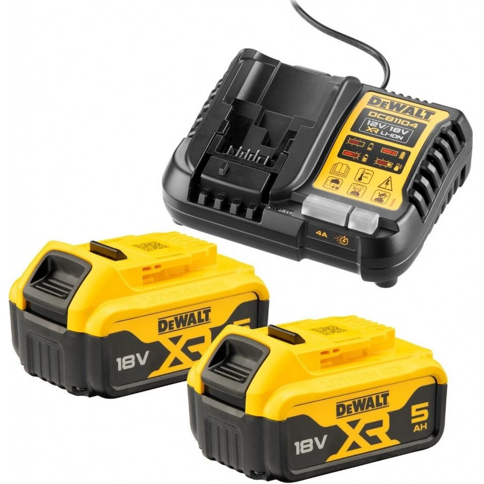 DeWalt Akku-Kit DCB1104P2-QW 18V XR 5Ah Schnellladegerät