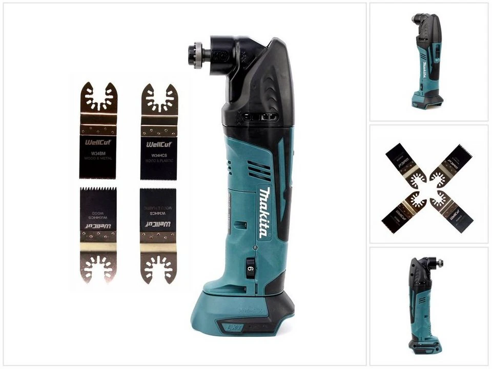 Makita DTM 50 Akku Multifunktions-Werkzeug 18 V Solo 4x Sägeblatt